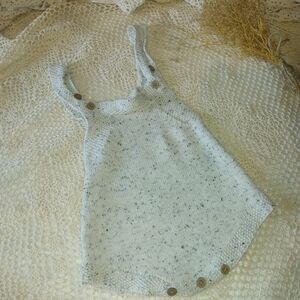 Cozy Knit Speckled Gray Kids Romper